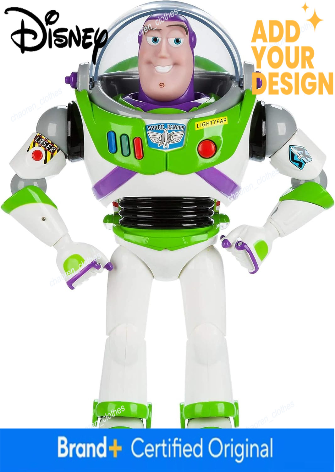 Disney custom Store Official Buzz Lightyear Interactive Talking Action Figure from Toy Story, Features 10+ English Phrases, Interacts with Other Figur