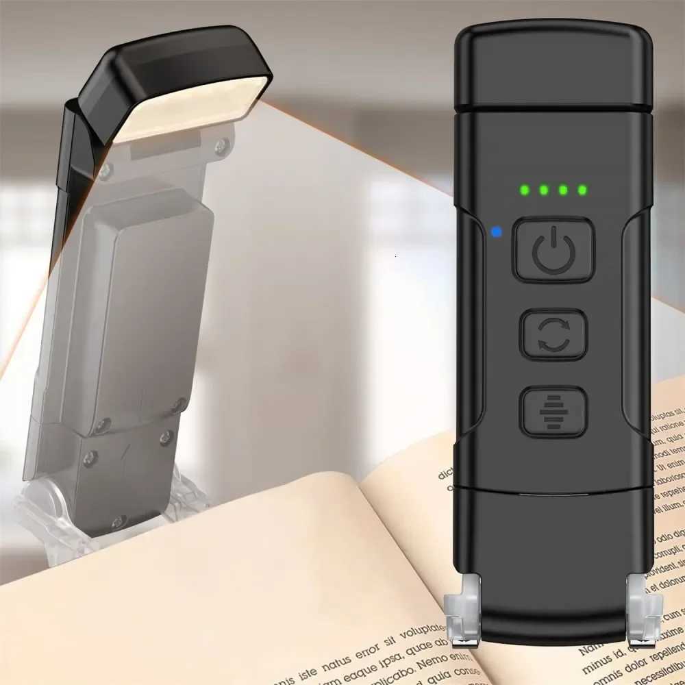 USB Rechargeable Book Light Portable LED Reading Lamp Clip On Bookmark Light for Bedside Desk Night Reading M251120