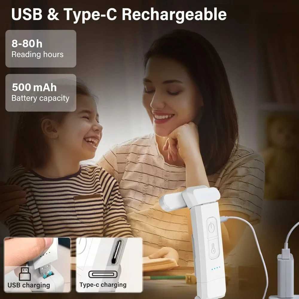 Reading Light USB Rechargeable Book Light for Reading At Night in BedLED Clip on Portable Bookmark Light for Reading in Bed M251120