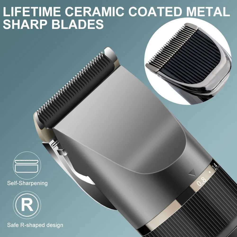 Professional Hair Clipper Rechargeable Electric Trimmer For Men Beard Kids Barber Cutting Machine Haircut LED Screen WaterproofT251120