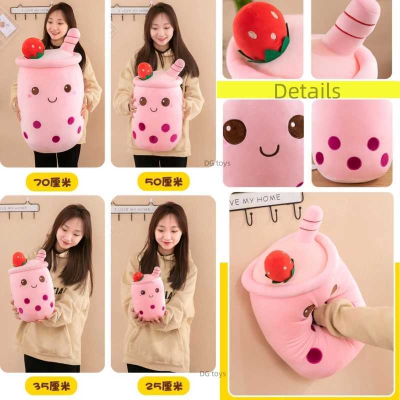 Bubble Tea Boba Plushie Kawaii Room Decor Plush Toy Stuffed Ice Cream Food Milk Tea Soft Hug Cushion Birthday Gift for Kids G251120