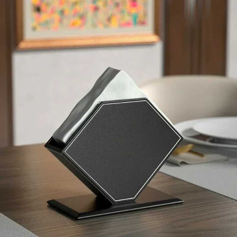 Creative Diamond Shape Leather Restaurant Square Tissue Box Napkin Paper Box Square Towel Hotel C251120