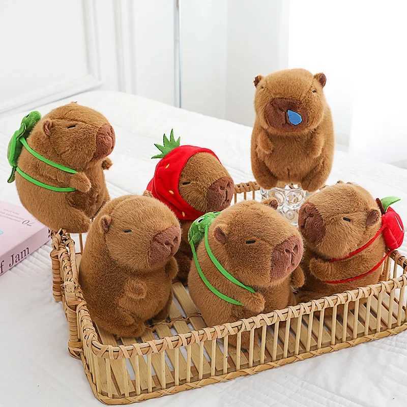 25-60cm Cute Capybara Plush Toy Simulation Capibara Fluffty Doll Internet Celebrity Animals Soft Stuffed Toy Room Decor Kid Gift G251120