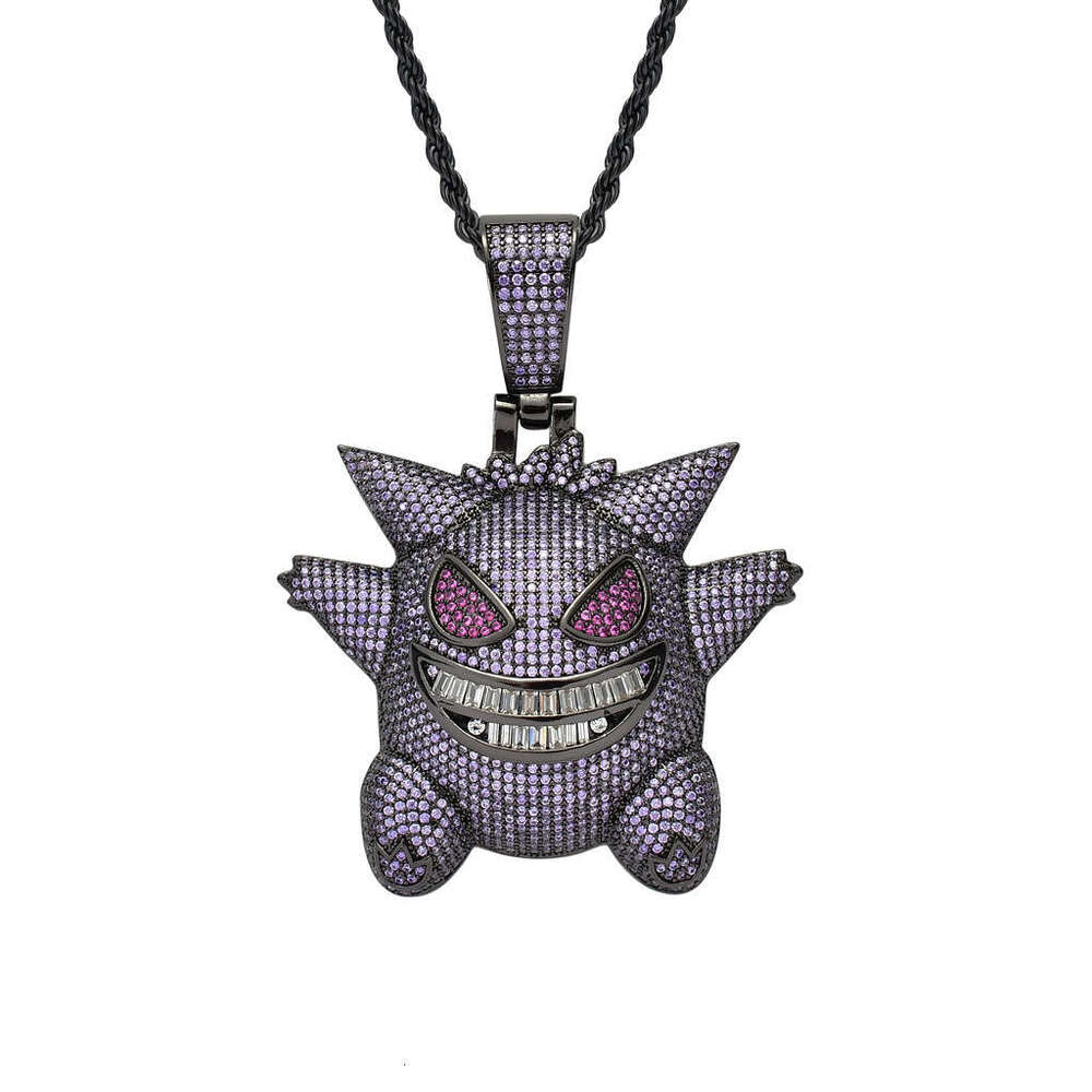 Luxury designer DagengGhost Cartoon Hip Hop Pendant, Ice out VVS Moissanite necklace with free shipping