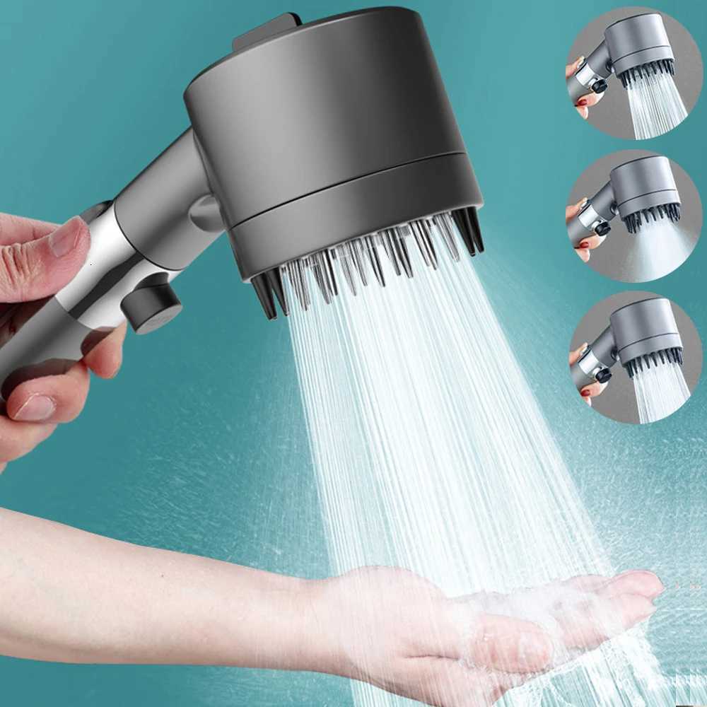 Massage Spa Pressurized Shower Head 3 Modes High Pressure Filter Rainfall Shower Big Boost Spray Nozzle Bathroom AccessoriesM251120