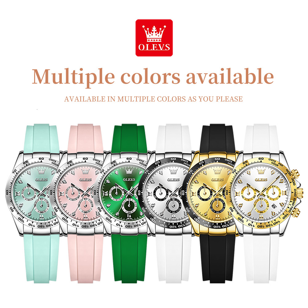 OLEVS Designer Women's Wristband Multifunctional Chronograph Quartz Watch Luminous Women's Watch Luxury Watch Free Delivery And Wholesale