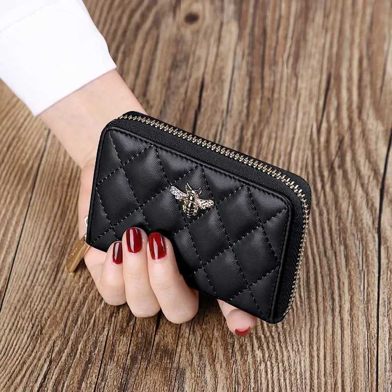 Wallet womens leather new womens card bag short anti-theft brush small pocket purse money clip fashion womens bagW251120
