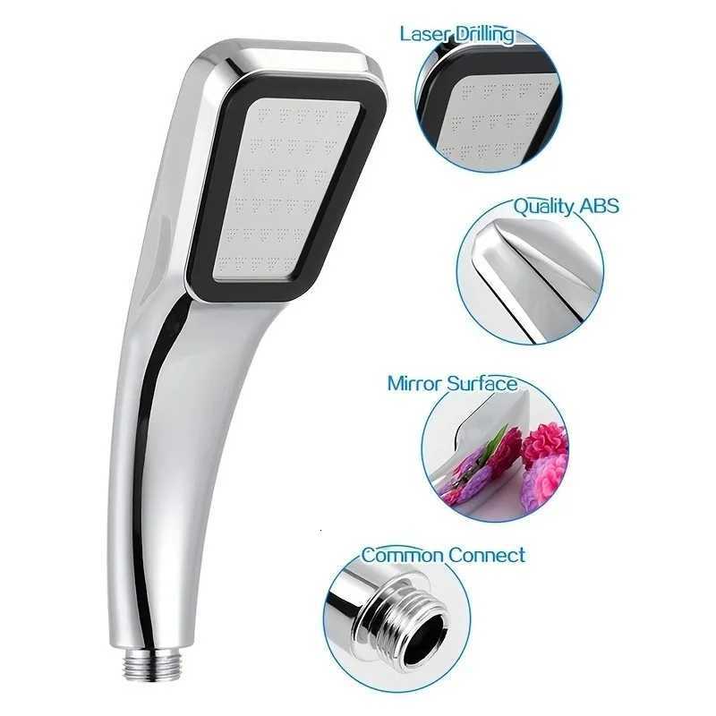 1pc High Pressure Rainfall Shower Head Set Powerful Water Saving Spray Nozzle with Hose Bracket Chrome Bathroom AccessoriesM251120