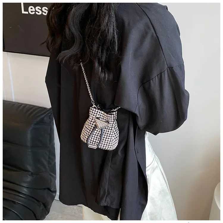 Designer handbag Luxury Women Brand Nylon Set with Diamond Crossbody Bag Fashion Drstring Mini Bucket Messenger Bag Y251120