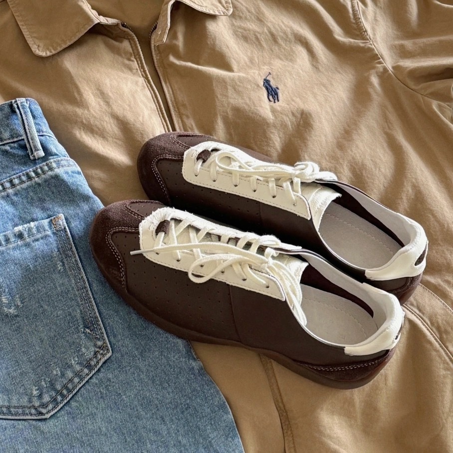 New Retro Color Block Casual Sneakers for Women Soft-Sole Board Shoes Size 35-40 dress footwear