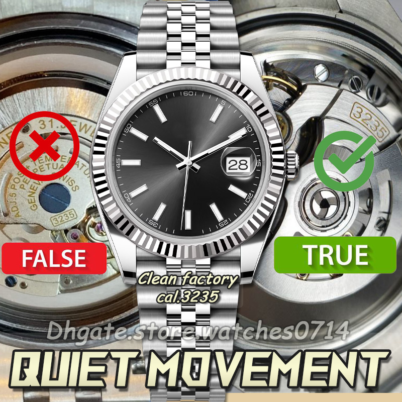Clean Watch Mens Watch Designer Watches Mens Top Quality Clean Factory Black Date Just Cal.3235 Movement Mechanical Watch 904L Sapphire Waterproof 100M With box card