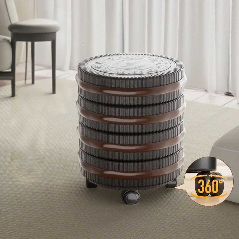 Large Capacity Flip-Top Trash Can Stylish Oreo Design Storage Bin for Living Room Kitchen Bedroom Office Dual Bucket System C251120