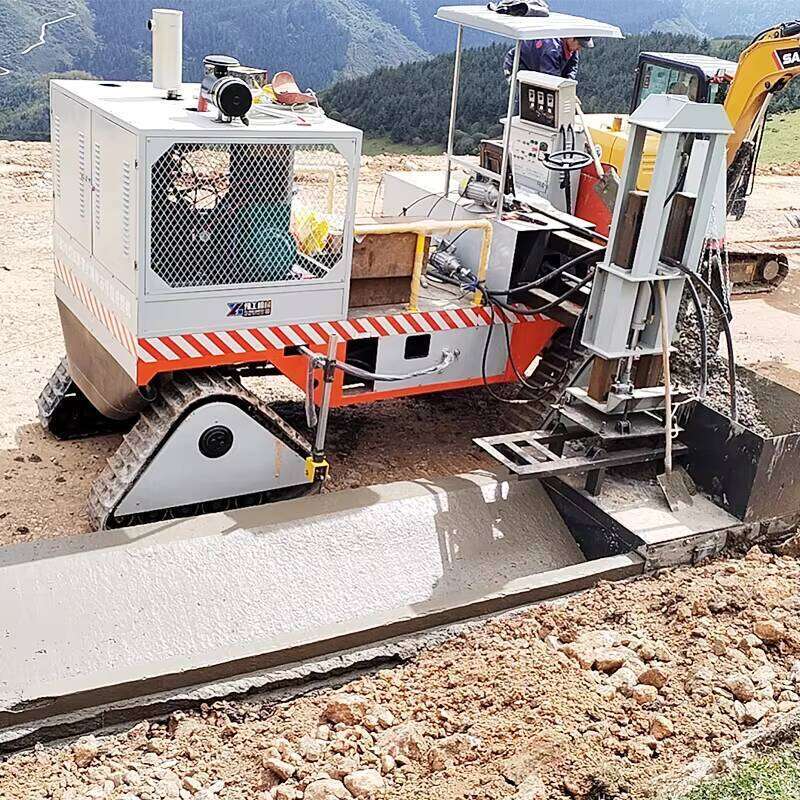 Quick-Deploy Concrete Curb Paver Machine With Foldable Frame One-Person Operation for Temporary Event Venues