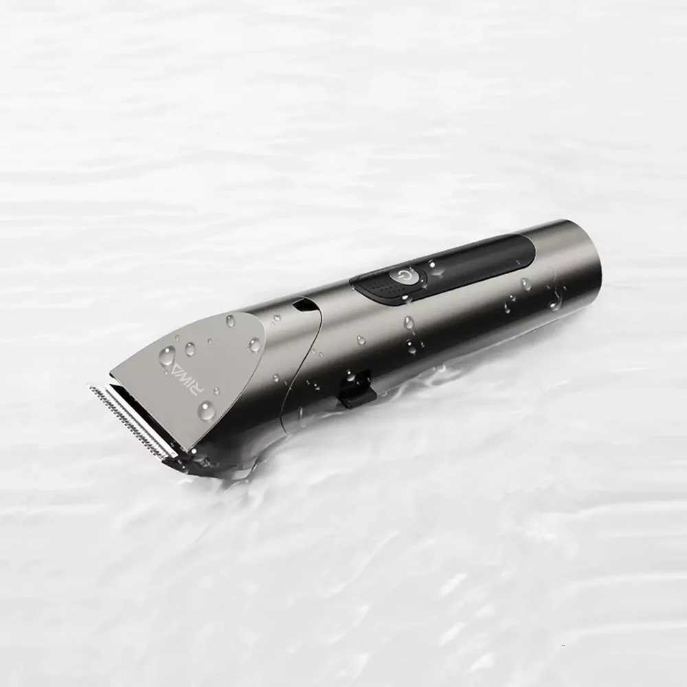 Youpin RIWA Hair Clipper Professional Electric Trimmer For Men With LED Screen Washable Rechargeable Men Strong Power Steel HeadT251120