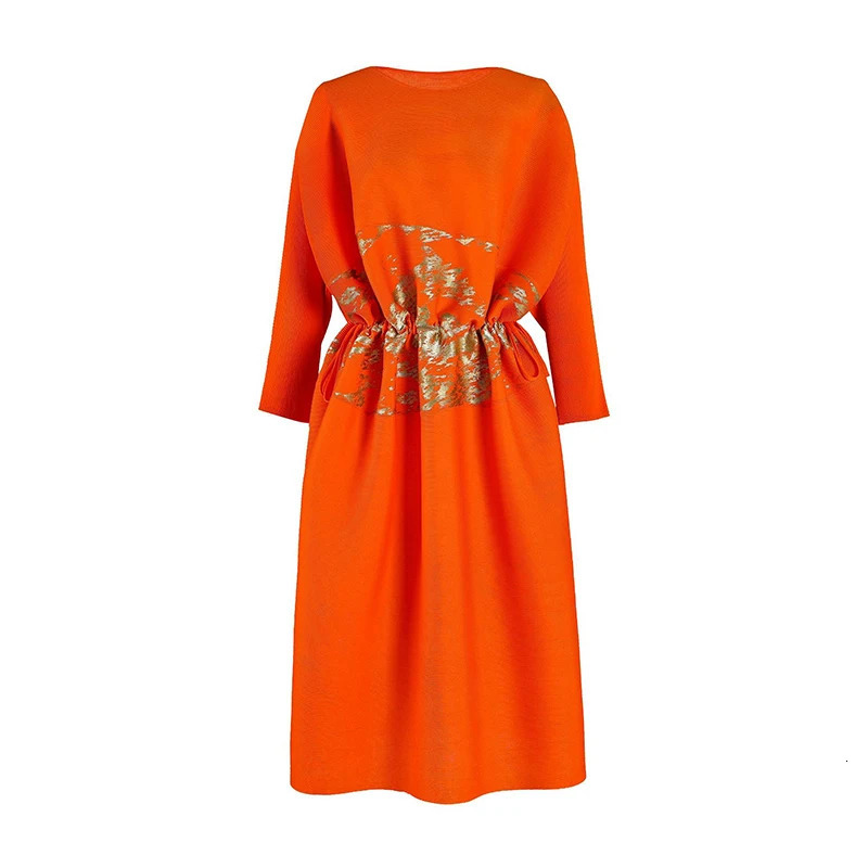 Plus size pleated dress for women in Africa promotional clothing casual y evening party goldplated long sleeved womens fashion 250420