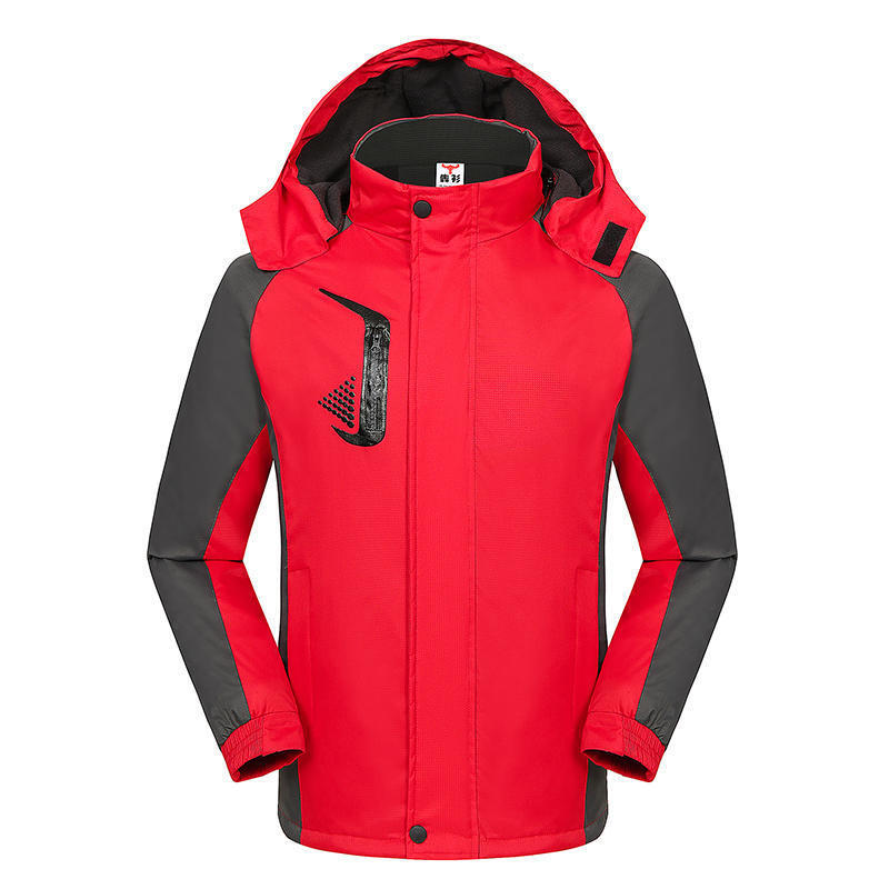 Fleece-Lined Thickened Integrated Jacket Fleece-Lined Waterproof Outdoor Hiking Workwear Jacket for mmen and women free shipping