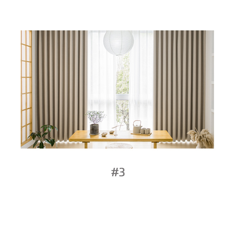 Custom 1 free shaped vertical striped chenille curtain high-grade gray thick full blackout curtains light luxury bay window living room sound insulati
