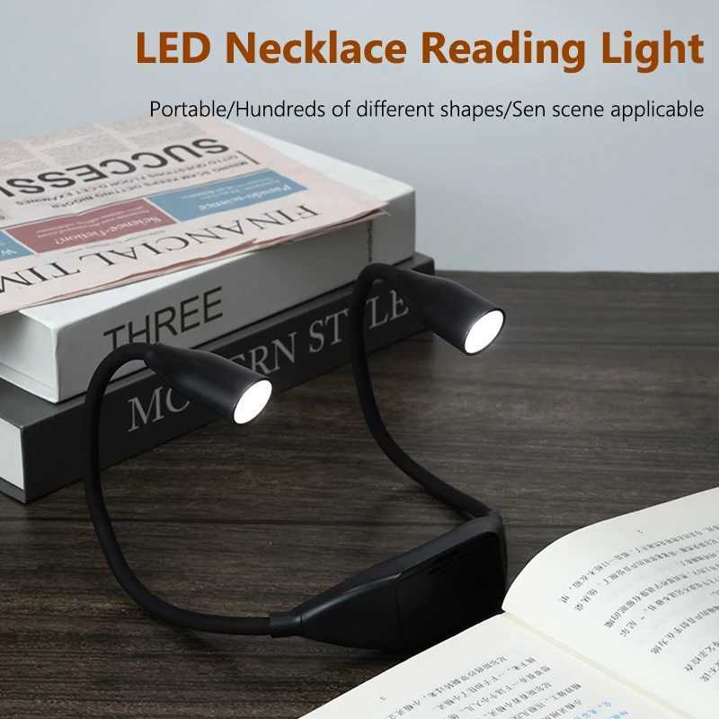 Book Light Bendable Arms Reading Lamp Adjustable Brightness LED Night Light Hands Free Flashlight for Reading Crafting Knitting M251120