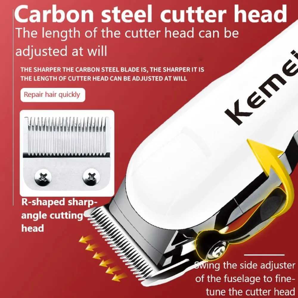Kemei 809A Professional Hair Trimmer Adjustable Electric Cord/Cordless Hair Clipper For Men Haircut Machine Led DisplayT251120