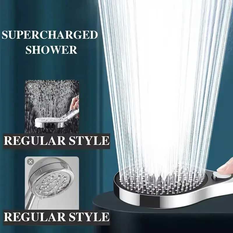 New 13CM High Pressure 3 Modes Shower Head Large Flow Big Panel Rainfall Shower Water Saving Spray Nozzles Bathroom AccessoriesM251120