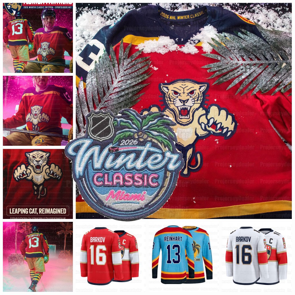 63 Brad Marchand Matthew Tkachuk 2026 Winter Classic Jerseys Floridas Panthers Sam Bennett Sergei Bobrovsky Barkov Verhaeghe Reinhart Tarasenko Custom