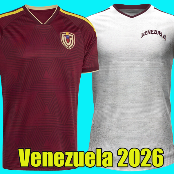 Venezuela 2026 soccer jersey Home away Kit football shirts sets red 26 men kids kit top