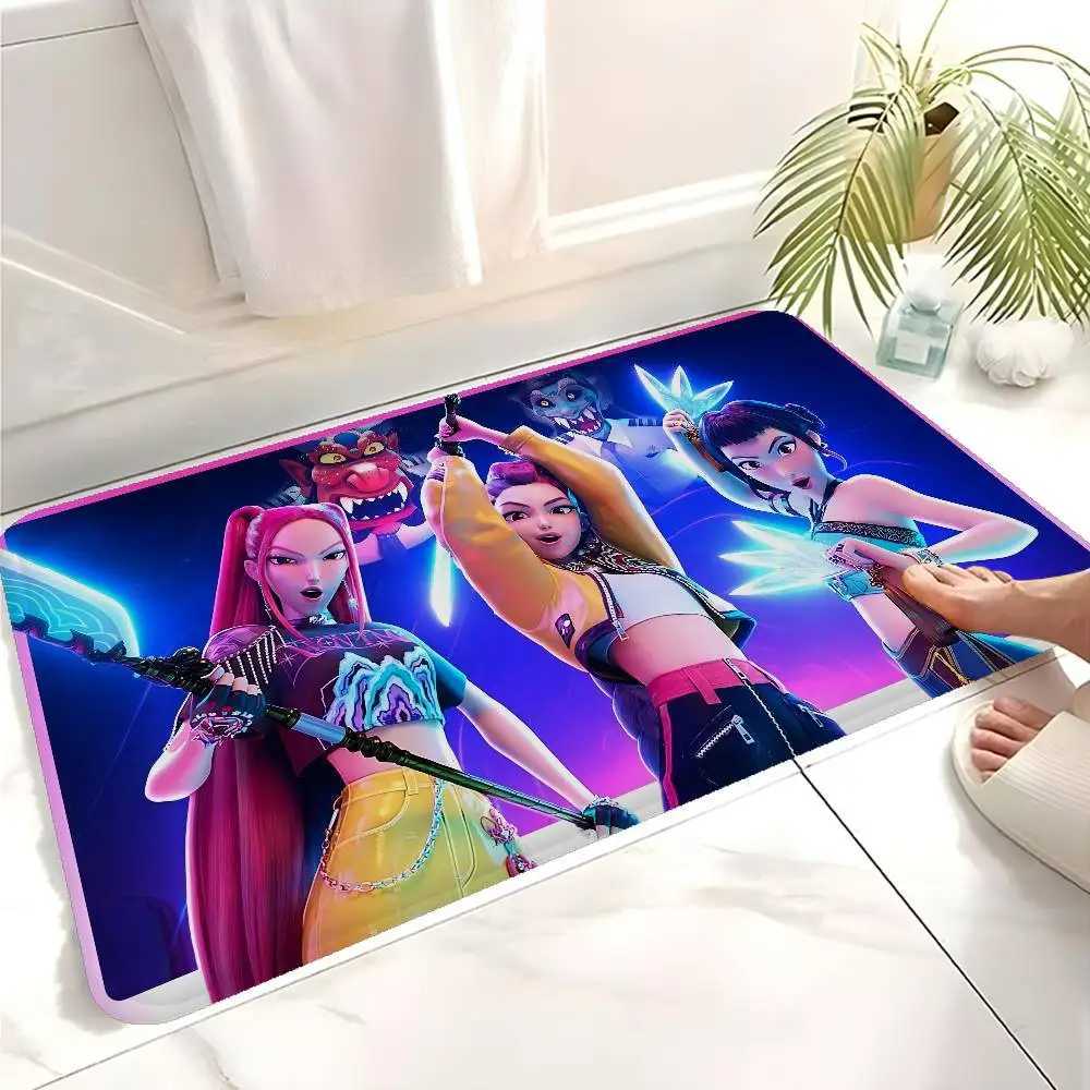 KPop D-Demon H-Hunters Room Mats Anti-slip Absorb Water Long Strip Cushion luxury Bedroon Mat Household CarpetsM251120