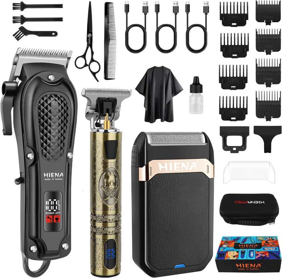 Professional Hair Clippers for Men Cordless Hair Clipper for Hair Cutting Kit 3-in-1 LED Haircut Set with Foil ShaverT251120