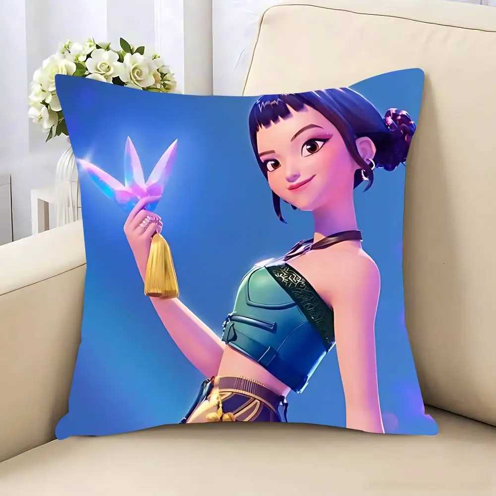 Pillow Case DemonS Hunters ZOEY-Y Case Removable Washable Cushion Cover All-Season Soft Linen C251120