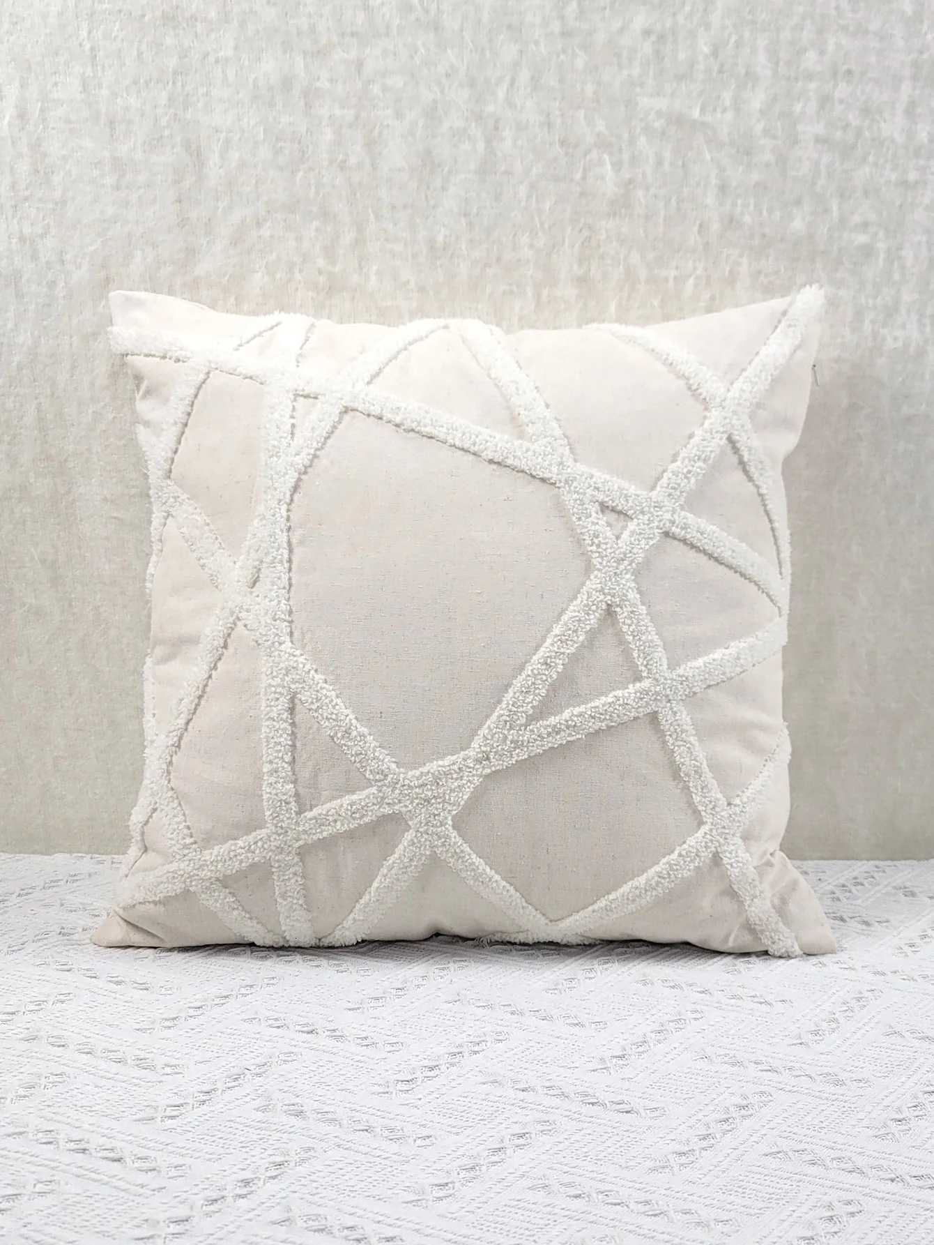 Pillow Case 1pc Geometric Pattern Tufted Cushion Cover Without Filler Modern Throw Cover For Living Room Couch Sofa Home Decor C251120