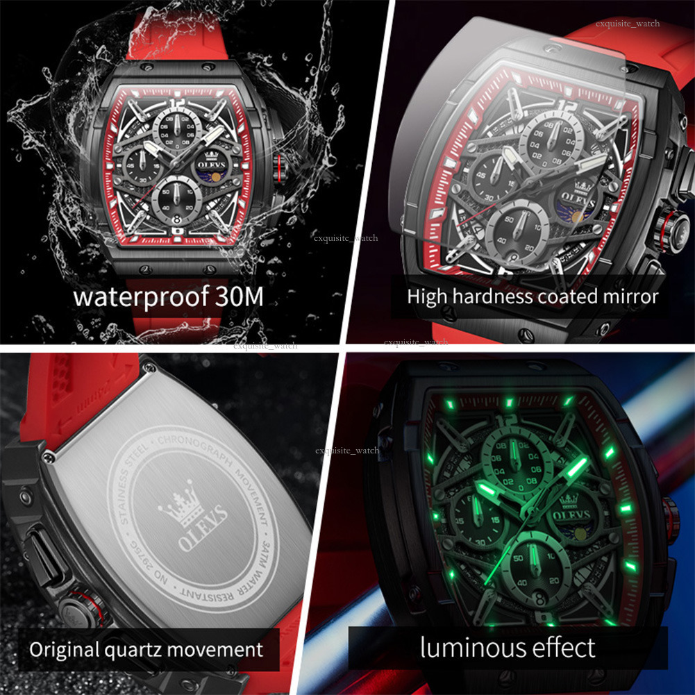 OLEVS Designer Men's Fashion Casual Youth Multi-functional Quartz Watch With Barrel Waterproof Men's Watch Luxury Watch Free Delivery And Wh