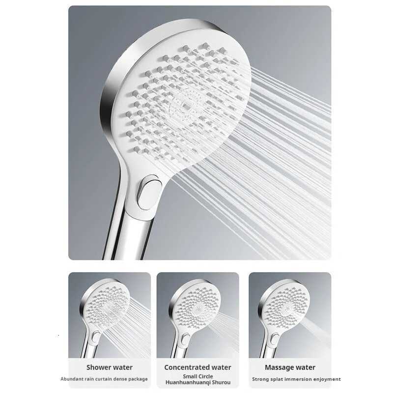 Diiib Pressurized Three Functions Switch Screw Size G1/2 Large Panel Powerful Water Household Universal Bathroom Shower HeadM251120