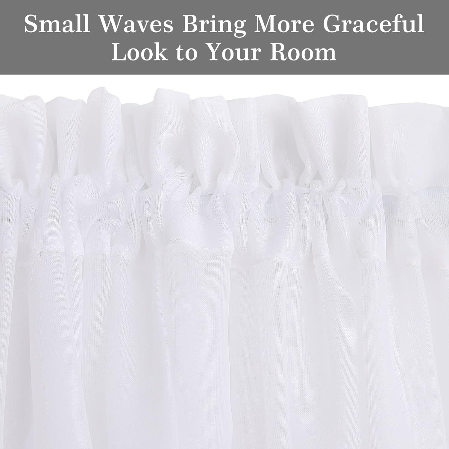 T-0419 Cross-border Amazon solid color light-transmitting French door curtain glass door curtain upper and lower double-pole yarn curtain finished pro
