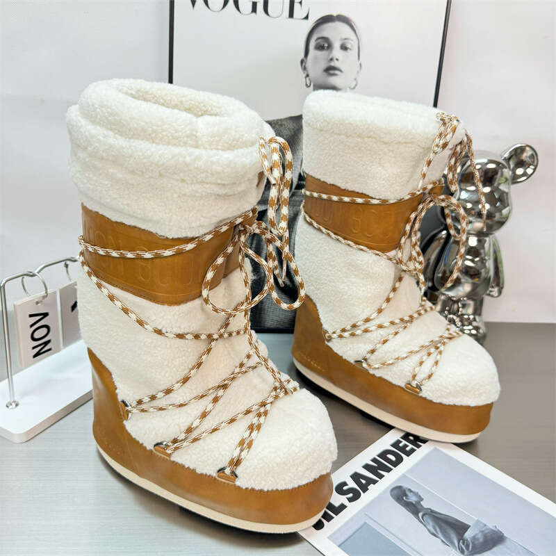 Budget-Friendly Snow Boots, High-Quality Performance Affordable Price Moon With Internal Height Increase, Non-Slip, Warm Skiing Waterproof Classic Sno