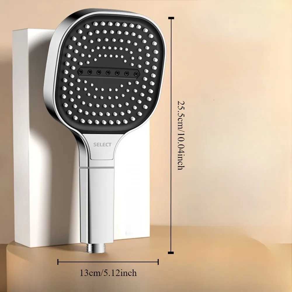 13cm Large Panel 3 Modes Shower Head High Pressure Massage Shower Head with Filter ABS Water Saving Bathroom Shower NozzleM251120