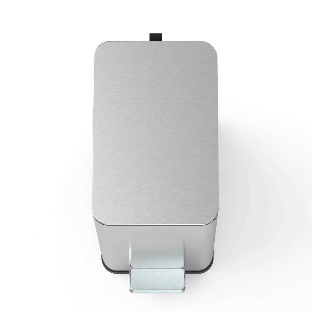 26 Gallon Slim Step On Trash Can Stainless Steel Touchless Soft Close Lid Non Skid Base Heavy Duty Wastebasket C251120