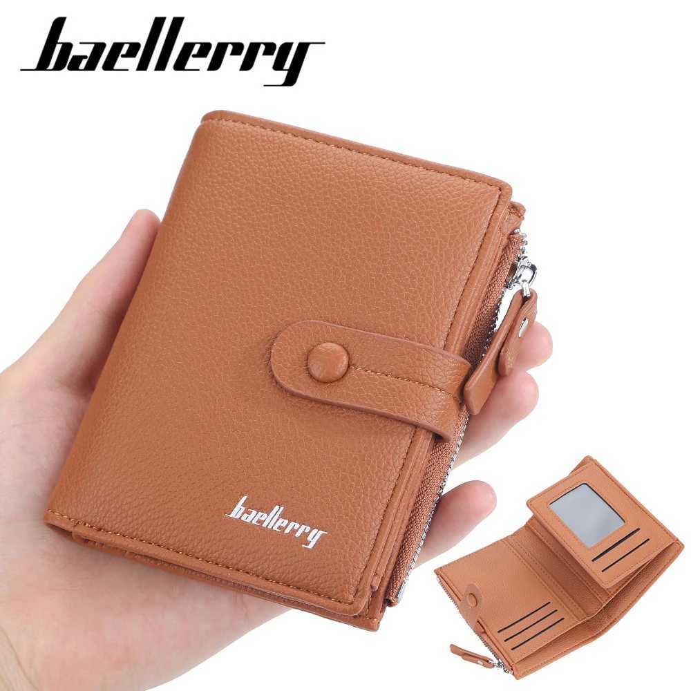 Mini Wallet for Women Baellerry Small Tri-fold Clutch with Zipper Snap Button Multi Card Holder Organizer Gift for HerW251120