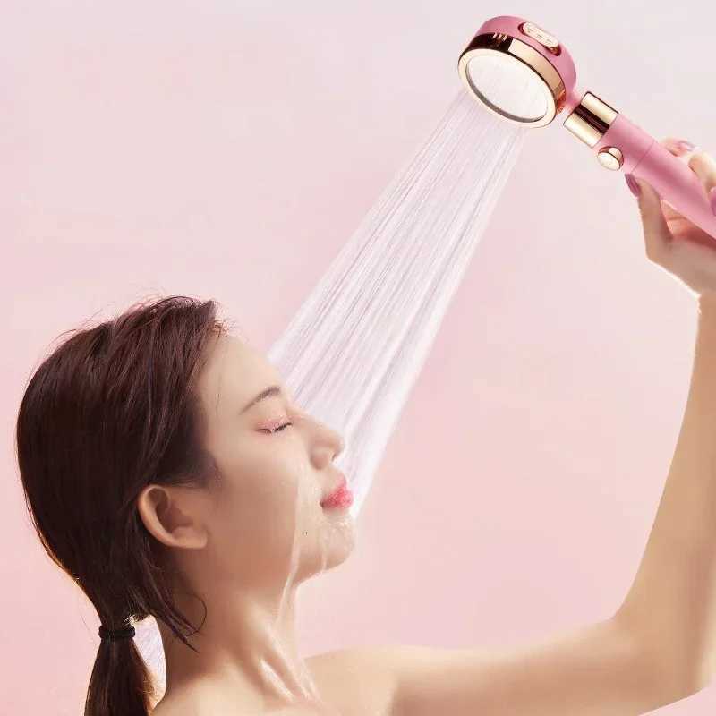 Three-speed Adjustment 360 Degree Rotation with One Key To Stop Filter Shower Head Water Saving Rainfall Round Spray NozzleM251120