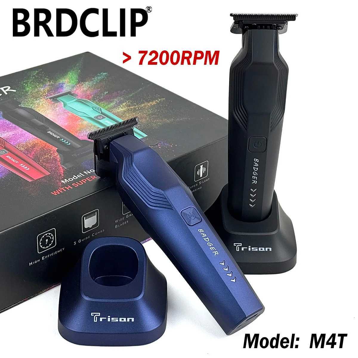 Professional Hair Trimmer M4T PRECISE BLACK GRAPHITE T-shape Blades powerful silent motor revs 7200RPM With Charging BaseT251120