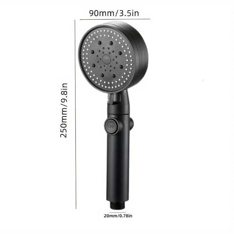 1 high-pressure multifunctional handheld nozzle 5 modes 360 adjustable detachable hydraulic jet shower head and pause switchM251120