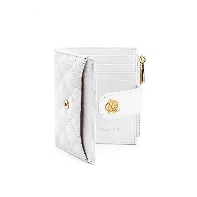 Leather purse ladies small fragrance new womens purse short card bag advanced sense zipper bag zero wallet card bagW251120