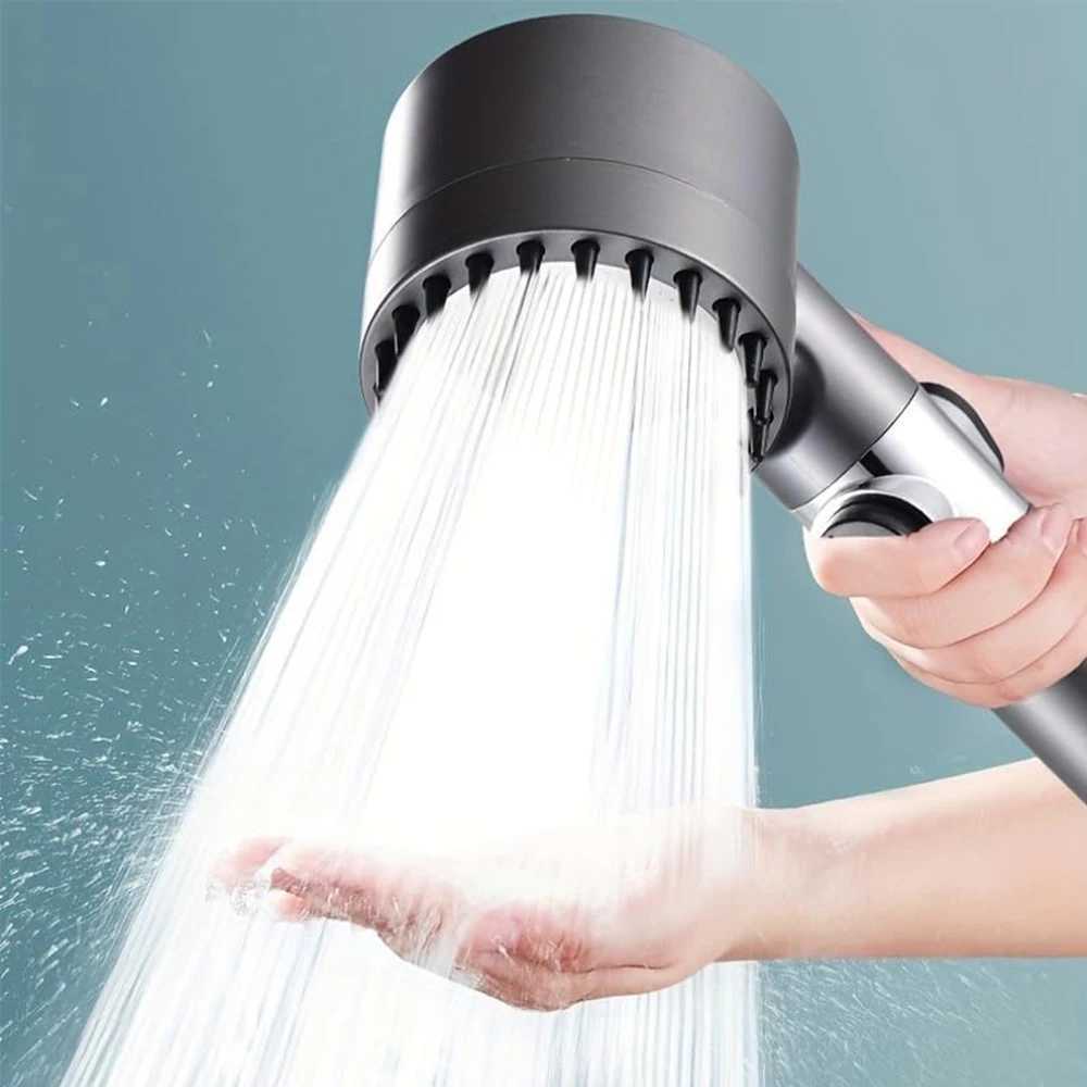 4 Modes Massage Shower Head with Brush Cotton Filters One-click Stop Water Saving High Pressure Handheld Showerhead for BathrooM251120