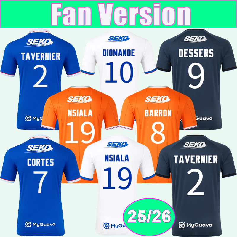 25 26 DESSERS Mens Soccer Jerseys DANILO LAMMERS TAVERNIER DESSERS CANTWELL MATONDO RASKIN Home Away 3rd 4th Football Shirts Uniforms
