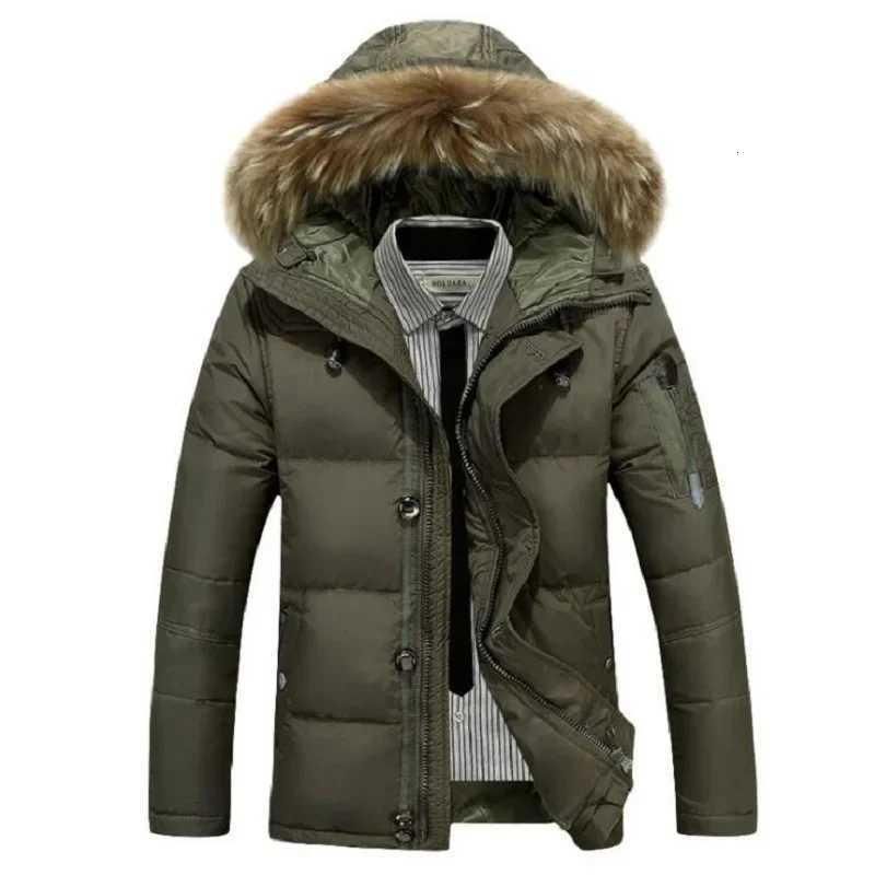 High Quality Mens Winter Jacket Thick Snow ParkaS Overcoat White Duck Down Jacket Men Windbreaker Brand Down Coat Drop ShippingXJ251120