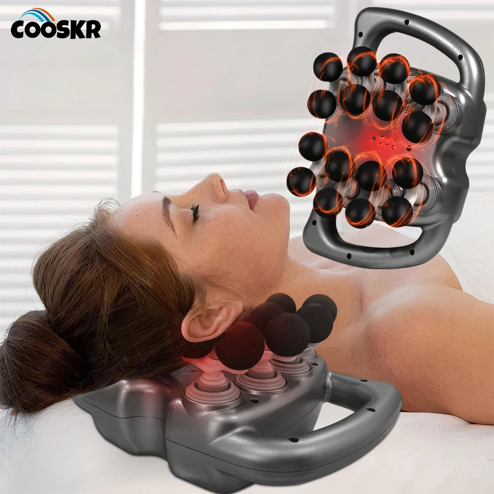Fascia Gun 16-Head Muscle Massage Gun Professional Body Leg Back Shoulder Waist Fascia Gun High Frequency Vibration Massager Gun 250418