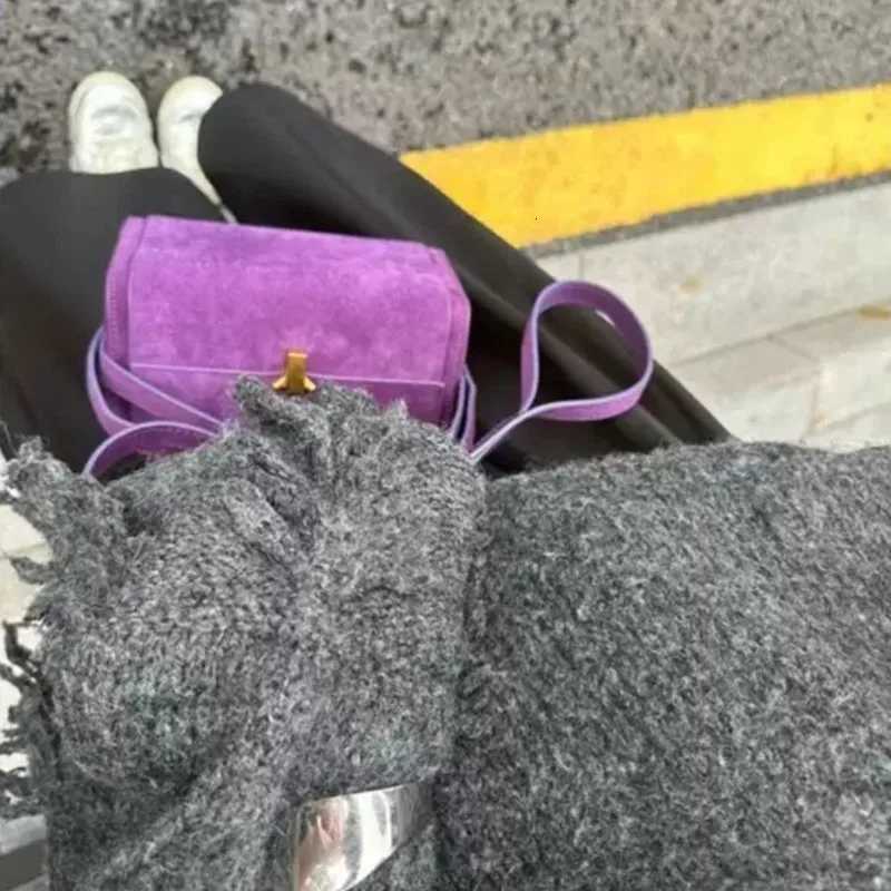 Trendy High Quality Textured Faux Suede Box Shoder Bag French Style Chic Lah Handbag Ladies Shoder Bag Wen Y2K Ahetic Y251120