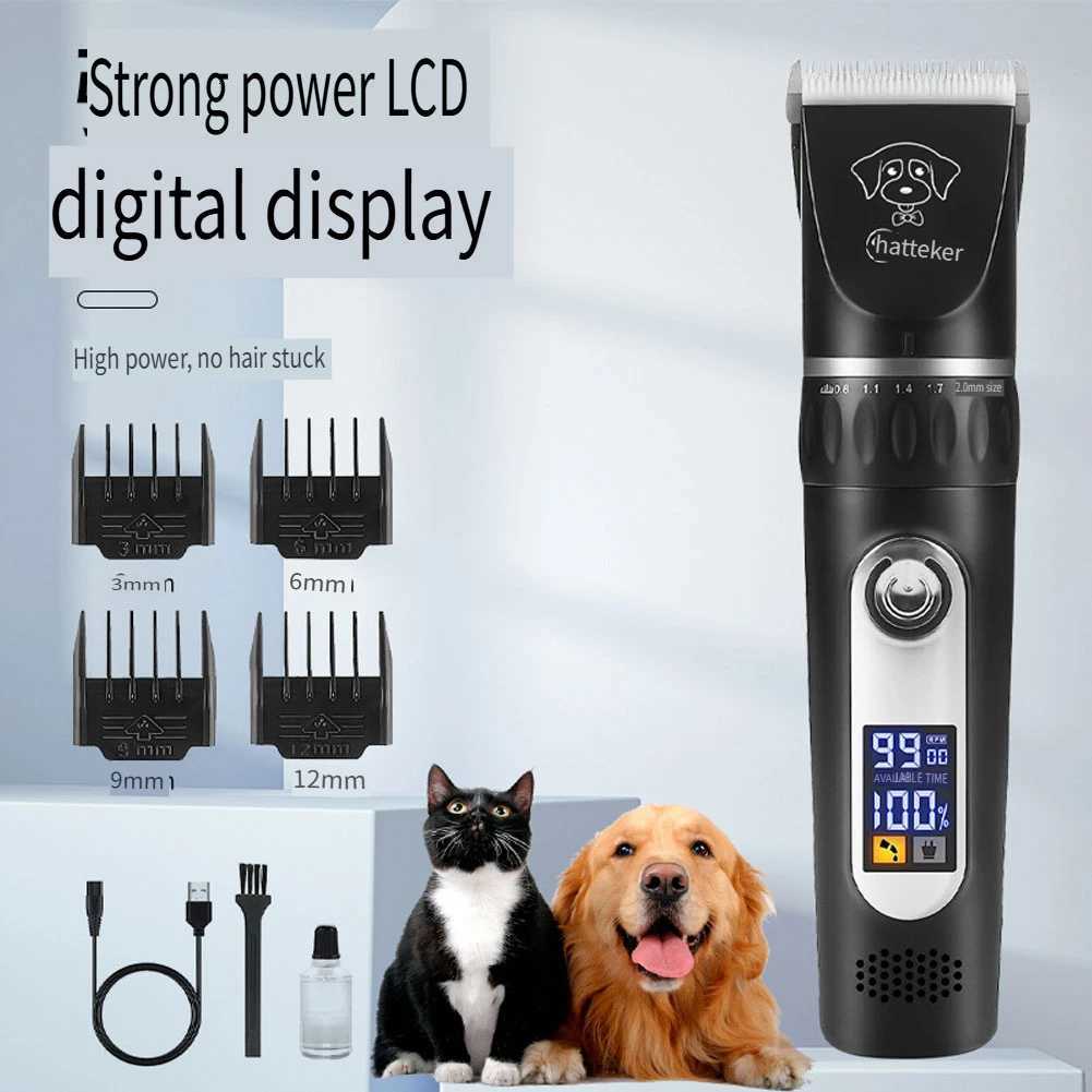 Hatteker Professional Pet Shaver Cats Dogs Hair Cutter Trimmer Dog Grooming Kit Rechargeable Electrical Animal Pet ClippersT251120
