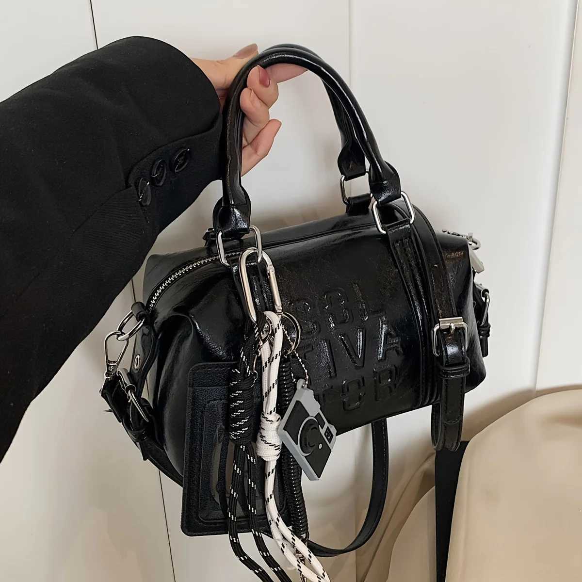 Wens Handbag Crossbody Bag with Adjustable Shoder Strap Zipper Closure Versatile for Work Travel Dating Shopping Y251120