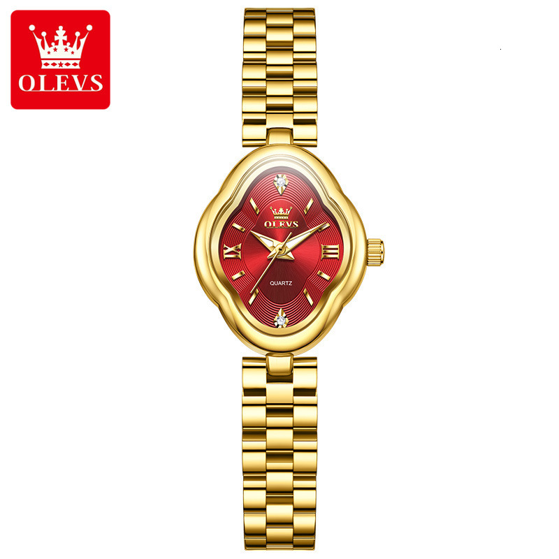 OLEVS Ms. Ou Offers A Watches Men Designer Brand-new Oval-shaped Retro Quartz Small Gold Watch That Is Waterproof And Luminous A Women's Watch Wi