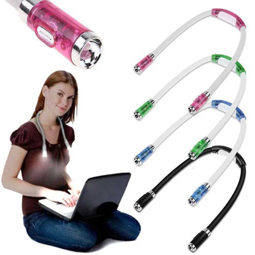 Book Reading Crocheting Light Adjustable 360 Angle Flexible Handsfree Led Neck Light Hug Reading Lamp Led Night Flashlight M251120